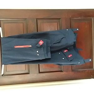 Born Fly red cotton pamts. Zipper/button one of a kind Pants